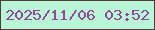 文字の大きさ：1、枠の色：5a383f、背景の色：b7f7d8、文字の色：964598 無料ブログパーツのブログ時計