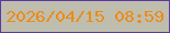 文字の大きさ：1、枠の色：5a3ba0、背景の色：bfbeae、文字の色：eb8b19 無料ブログパーツのブログ時計