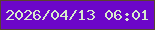 文字の大きさ：5、枠の色：5a432f、背景の色：6c06c9、文字の色：d7eacd 無料ブログパーツのブログ時計