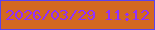 文字の大きさ：4、枠の色：5a43ef、背景の色：d36821、文字の色：922ffd 無料ブログパーツのブログ時計