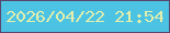 文字の大きさ：2、枠の色：5a456c、背景の色：4dc3e3、文字の色：e1eead 無料ブログパーツのブログ時計