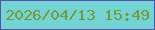 文字の大きさ：5、枠の色：5a4db3、背景の色：72d4d3、文字の色：759a3e 無料ブログパーツのブログ時計