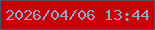 文字の大きさ：1、枠の色：5a4f66、背景の色：c50105、文字の色：9aa3ca 無料ブログパーツのブログ時計