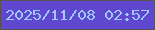 文字の大きさ：1、枠の色：5a5252、背景の色：5f47d0、文字の色：a0c8ff 無料ブログパーツのブログ時計