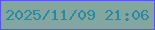 文字の大きさ：1、枠の色：5a53f9、背景の色：83a6a0、文字の色：2889a0 無料ブログパーツのブログ時計