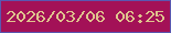文字の大きさ：2、枠の色：5a57b0、背景の色：a31157、文字の色：dfc48d 無料ブログパーツのブログ時計