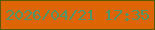 文字の大きさ：4、枠の色：5a5803、背景の色：dd6504、文字の色：509367 無料ブログパーツのブログ時計