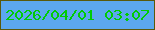 文字の大きさ：5、枠の色：5a590b、背景の色：5ca7ee、文字の色：00cb05 無料ブログパーツのブログ時計