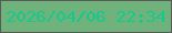 文字の大きさ：4、枠の色：5a5957、背景の色：70b27b、文字の色：15c88c 無料ブログパーツのブログ時計