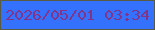 文字の大きさ：1、枠の色：5a5b43、背景の色：3471fd、文字の色：823489 無料ブログパーツのブログ時計