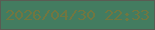文字の大きさ：1、枠の色：5a5b53、背景の色：437c60、文字の色：717640 無料ブログパーツのブログ時計