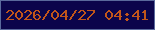 文字の大きさ：2、枠の色：5a6a9c、背景の色：0b054b、文字の色：c2561a 無料ブログパーツのブログ時計