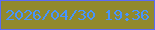 文字の大きさ：4、枠の色：5a6bf7、背景の色：91892d、文字の色：4794fd 無料ブログパーツのブログ時計