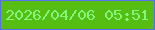 文字の大きさ：5、枠の色：5a6df5、背景の色：56bd12、文字の色：83f67c 無料ブログパーツのブログ時計