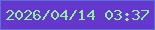 文字の大きさ：3、枠の色：5a6ed6、背景の色：6537cd、文字の色：90ef99 無料ブログパーツのブログ時計
