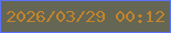 文字の大きさ：1、枠の色：5a72f9、背景の色：656653、文字の色：c2842d 無料ブログパーツのブログ時計