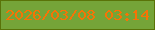 文字の大きさ：2、枠の色：5a7308、背景の色：75a438、文字の色：f77305 無料ブログパーツのブログ時計
