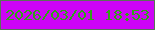 文字の大きさ：1、枠の色：5a7358、背景の色：cd04f6、文字の色：2fa218 無料ブログパーツのブログ時計