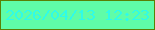 文字の大きさ：4、枠の色：5a8105、背景の色：5ffda8、文字の色：30fbe7 無料ブログパーツのブログ時計