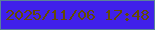 文字の大きさ：3、枠の色：5a8299、背景の色：4020ea、文字の色：644903 無料ブログパーツのブログ時計
