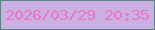文字の大きさ：1、枠の色：5a8583、背景の色：cdb0e3、文字の色：ec75c2 無料ブログパーツのブログ時計