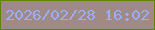 文字の大きさ：4、枠の色：5a8705、背景の色：a08a86、文字の色：98b0fc 無料ブログパーツのブログ時計