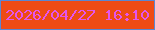 文字の大きさ：2、枠の色：5a87d2、背景の色：ee4b15、文字の色：e455ee 無料ブログパーツのブログ時計