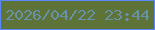 文字の大きさ：3、枠の色：5a87fc、背景の色：5e7338、文字の色：6891ab 無料ブログパーツのブログ時計