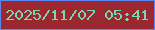 文字の大きさ：2、枠の色：5a88f0、背景の色：9b2731、文字の色：78d6b1 無料ブログパーツのブログ時計
