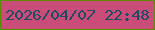 文字の大きさ：3、枠の色：5a8c02、背景の色：c94c79、文字の色：204c63 無料ブログパーツのブログ時計