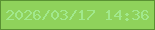 文字の大きさ：5、枠の色：5a9133、背景の色：8fd25b、文字の色：a1e88c 無料ブログパーツのブログ時計