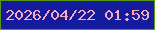 文字の大きさ：5、枠の色：5a9810、背景の色：141b9d、文字の色：fcabbf 無料ブログパーツのブログ時計
