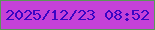文字の大きさ：4、枠の色：5a9857、背景の色：c541d8、文字の色：3a05c4 無料ブログパーツのブログ時計