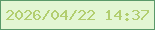 文字の大きさ：3、枠の色：5a9969、背景の色：e3f6d3、文字の色：b2ce6f 無料ブログパーツのブログ時計