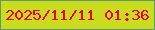 文字の大きさ：5、枠の色：5a9a6b、背景の色：c9dd1e、文字の色：ec0129 無料ブログパーツのブログ時計