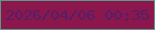 文字の大きさ：5、枠の色：5a9a8a、背景の色：8b174d、文字の色：521f69 無料ブログパーツのブログ時計