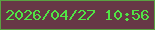 文字の大きさ：3、枠の色：5aa142、背景の色：673746、文字の色：51e445 無料ブログパーツのブログ時計