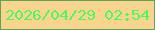 文字の大きさ：3、枠の色：5aa654、背景の色：f8d48e、文字の色：4af85f 無料ブログパーツのブログ時計