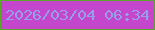 文字の大きさ：3、枠の色：5aa729、背景の色：c346cd、文字の色：979fe8 無料ブログパーツのブログ時計