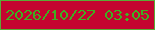 文字の大きさ：1、枠の色：5aab36、背景の色：c40430、文字の色：3eaf21 無料ブログパーツのブログ時計