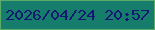 文字の大きさ：2、枠の色：5aac68、背景の色：167c6b、文字の色：131871 無料ブログパーツのブログ時計