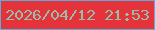 文字の大きさ：4、枠の色：5aaddc、背景の色：e4333b、文字の色：99bdab 無料ブログパーツのブログ時計