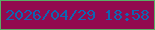 文字の大きさ：2、枠の色：5aae65、背景の色：920a4f、文字の色：0d66b2 無料ブログパーツのブログ時計