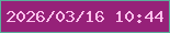 文字の大きさ：5、枠の色：5aaf9b、背景の色：962179、文字の色：fcbfeb 無料ブログパーツのブログ時計