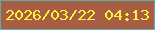 文字の大きさ：4、枠の色：5aafac、背景の色：a85e43、文字の色：fdf33d 無料ブログパーツのブログ時計