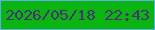 文字の大きさ：4、枠の色：5aafe6、背景の色：0ab511、文字の色：483174 無料ブログパーツのブログ時計