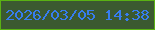 文字の大きさ：4、枠の色：5ab113、背景の色：3b5930、文字の色：377def 無料ブログパーツのブログ時計