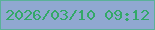 文字の大きさ：2、枠の色：5ab199、背景の色：90a8d1、文字の色：33a868 無料ブログパーツのブログ時計