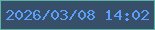 文字の大きさ：2、枠の色：5ab3a5、背景の色：384f69、文字の色：5a9ffb 無料ブログパーツのブログ時計