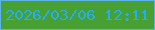 文字の大きさ：1、枠の色：5ab3e2、背景の色：48a032、文字の色：25aff3 無料ブログパーツのブログ時計